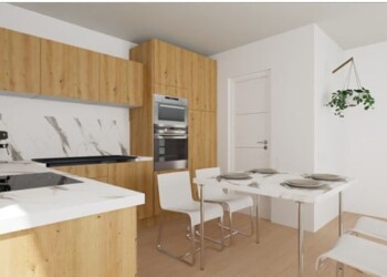 Cuisine moderne et lumineuse dans gîte en location saisonnière en Drôme provençale